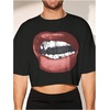 image:imageRoseSeek Mens Graphic Tees Short Sleeve Crew Neck Drop Shoulder Cropped T Shirt Summer Funny Tee ShirtsRed