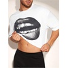 image:imageRoseSeek Mens Graphic Tees Short Sleeve Crew Neck Drop Shoulder Cropped T Shirt Summer Funny Tee ShirtsWhite