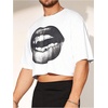 image:imageRoseSeek Mens Graphic Tees Short Sleeve Crew Neck Drop Shoulder Cropped T Shirt Summer Funny Tee ShirtsWhite