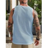 image:imageRoseSeek Mens Hollow Out Knit Tank Tops Crew Neck Sleeveless Tops Sports Streetwear Summer OutfitsBlue