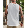 image:imageRoseSeek Mens Hollow Out Knit Tank Tops Crew Neck Sleeveless Tops Sports Streetwear Summer OutfitsWhite