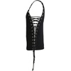 image:imageRoseSeek Mens Lace Up Tie Side Party Club Tank Top Sleeveless Fitted Summer Crop Tops Going Out UndershirtsBlack