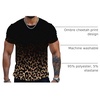 image:imageRoseSeek Mens Leopard Ombre Summer Tops Crew Neck Short Sleeve Graphic Tees Vintage T Shirt TrendyBrown and Black