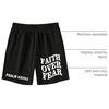 image:imageRoseSeek Mens Letter Graphic Shorts Elastic High Waisted Straight Leg Street Track Shorts with PocketsBlack