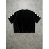 image:imageRoseSeek Mens Letter Graphic Tees Short Sleeve Crew Neck TShirts Tops Black Large