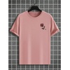 image:imageRoseSeek Mens Letter Graphic Tees Short Sleeve T Shirts Casual Streetwear  Crew Neck Short Sleeve Casual StreetwearPink