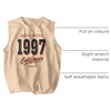 image:imageRoseSeek Mens Number Print Jersey Tank Top Crew Neck Sleeveless Graphic Vest TopsKhaki