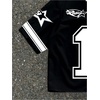 image:imageRoseSeek Mens Retro Button Down Jersey Shirts Number Graphic Collared Baseball Shirt Short Sleeve StreetwearBlack