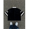 image:imageRoseSeek Mens Retro Button Down Jersey Shirts Number Graphic Collared Baseball Shirt Short Sleeve StreetwearBlack