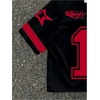 image:imageRoseSeek Mens Retro Button Down Jersey Shirts Number Graphic Collared Baseball Shirt Short Sleeve StreetwearBlack and Red
