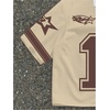 image:imageRoseSeek Mens Retro Button Down Jersey Shirts Number Graphic Collared Baseball Shirt Short Sleeve StreetwearKhaki