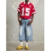 image:imageRoseSeek Mens Retro Button Down Jersey Shirts Number Graphic Collared Baseball Shirt Short Sleeve StreetwearRed