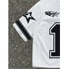 image:imageRoseSeek Mens Retro Button Down Jersey Shirts Number Graphic Collared Baseball Shirt Short Sleeve StreetwearWhite