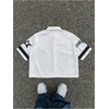 image:imageRoseSeek Mens Retro Button Down Jersey Shirts Number Graphic Collared Baseball Shirt Short Sleeve StreetwearWhite