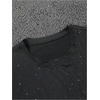 image:imageRoseSeek Mens Rhinestone Letter Graphic Tees Short Sleeve Crewneck T Shirts Vintage Summer Tops StreetwearBlack