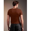 image:imageRoseSeek Mens Rhinestone Letter Y2K T Shirts Short Sleeve Crew Neck Fitted Tee Tops Summer TopBrown