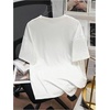 image:imageRoseSeek Mens Rhinestone T Shirts Glitter Crewneck Short Sleeve Casual Summer Tops Tee ShirtGlitter White