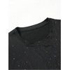 image:imageRoseSeek Mens Rhinestone T Shirts Glitter Crewneck Short Sleeve Casual Summer Tops Tee ShirtLetter Black