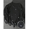 image:imageRoseSeek Mens Rhinestone T Shirts Glitter Crewneck Short Sleeve Casual Summer Tops Tee ShirtPure Black
