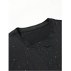 image:imageRoseSeek Mens Rhinestone T Shirts Glitter Crewneck Short Sleeve Casual Summer Tops Tee ShirtStar Black