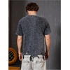 image:imageRoseSeek Mens Ripped Distressed Graphic Tees Short Sleeve Crew Neck Letter T Shirts Washed StreetwearBlack