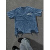 image:imageRoseSeek Mens Ripped Distressed Graphic Tees Short Sleeve Crew Neck Letter T Shirts Washed StreetwearBlue