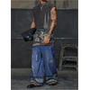 image:imageRoseSeek Mens Sequin Tank Top Glitter Crew Neck Sleeveless Tops Party Club Vest Rave Outfits StreetwearBlack