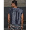 image:imageRoseSeek Mens Sequin Tank Top Glitter Crew Neck Sleeveless Tops Party Club Vest Rave Outfits StreetwearDeep Blue