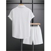 image:imageRoseSeek Mens Short Sets 2 Piece Outfits Button Down Linen Shirts and Short Sets Summer Beach OutfisWhite