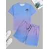 image:imageRoseSeek Mens Short Sets 2 Piece Outfits Tropical Graphic Tees and Shorts Sets Beach Vacation OutfitsBlue Purple