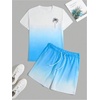 image:imageRoseSeek Mens Short Sets 2 Piece Outfits Tropical Graphic Tees and Shorts Sets Beach Vacation OutfitsBlue White