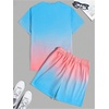 image:imageRoseSeek Mens Short Sets 2 Piece Outfits Tropical Graphic Tees and Shorts Sets Beach Vacation OutfitsBlue and Pink