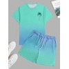 image:imageRoseSeek Mens Short Sets 2 Piece Outfits Tropical Graphic Tees and Shorts Sets Beach Vacation OutfitsGreen and Blue