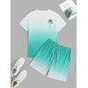 image:imageRoseSeek Mens Short Sets 2 Piece Outfits Tropical Graphic Tees and Shorts Sets Beach Vacation OutfitsMint Green