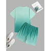 image:imageRoseSeek Mens Short Sets 2 Piece Outfits Tropical Graphic Tees and Shorts Sets Beach Vacation OutfitsOmbre Green