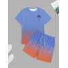 image:imageRoseSeek Mens Short Sets 2 Piece Outfits Tropical Graphic Tees and Shorts Sets Beach Vacation OutfitsOrange Blue