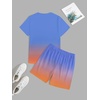 image:imageRoseSeek Mens Short Sets 2 Piece Outfits Tropical Graphic Tees and Shorts Sets Beach Vacation OutfitsOrange Blue