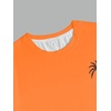 image:imageRoseSeek Mens Short Sets 2 Piece Outfits Tropical Graphic Tees and Shorts Sets Beach Vacation OutfitsOrange and White