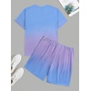 image:imageRoseSeek Mens Short Sets 2 Piece Outfits Tropical Graphic Tees and Shorts Sets Beach Vacation OutfitsPurple and Blue