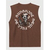 image:imageRoseSeek Mens Skull Graphic Summer Tank Tops Crew Neck Gym Workout Funny Sleeveless Tee Shirts for MensBrown