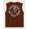 image:imageRoseSeek Mens Skull Graphic Summer Tank Tops Crew Neck Gym Workout Funny Sleeveless Tee Shirts for MensDark Brown