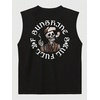 image:imageRoseSeek Mens Skull Graphic Summer Tank Tops Crew Neck Gym Workout Funny Sleeveless Tee Shirts for MensSkull Black