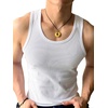 image:imageRoseSeek Mens Sleeveless Tank Tops Ribbed Knit Scoop Neck Tank Undershirt Workout Gym Muscle Tank TShirtPure White