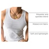 image:imageRoseSeek Mens Sleeveless Tank Tops Ribbed Knit Scoop Neck Tank Undershirt Workout Gym Muscle Tank TShirtWhite