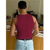 image:imageRoseSeek Mens Summer Tank Top Scoop Neck Knit Gym Workout Muscle Tank Undershirt Sleeveless ShirtsDark Red