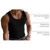 image:imageRoseSeek Mens Summer Tank Top Scoop Neck Knit Gym Workout Muscle Tank Undershirt Sleeveless ShirtsPlain Black
