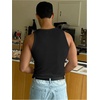 image:imageRoseSeek Mens Summer Tank Top Scoop Neck Knit Gym Workout Muscle Tank Undershirt Sleeveless ShirtsSoft Black