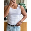 image:imageRoseSeek Mens Summer Tank Top Scoop Neck Knit Gym Workout Muscle Tank Undershirt Sleeveless ShirtsSolid White