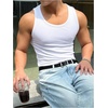 image:imageRoseSeek Mens Summer Tank Top Scoop Neck Knit Gym Workout Muscle Tank Undershirt Sleeveless ShirtsWhite