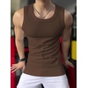 image:imageRoseSeek Mens Summer Tank Tops Sleeveless Undershirts Tank Basic Workout Gym Muscle ShirtsBrown